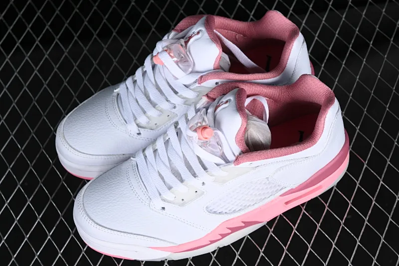 All categories Air Jordan Jordan series basketball shoes Air Jordan 5 Air Jordan Retro Low AJ5 Joe 5 white and pink low-top basketball shoes DX4390-116